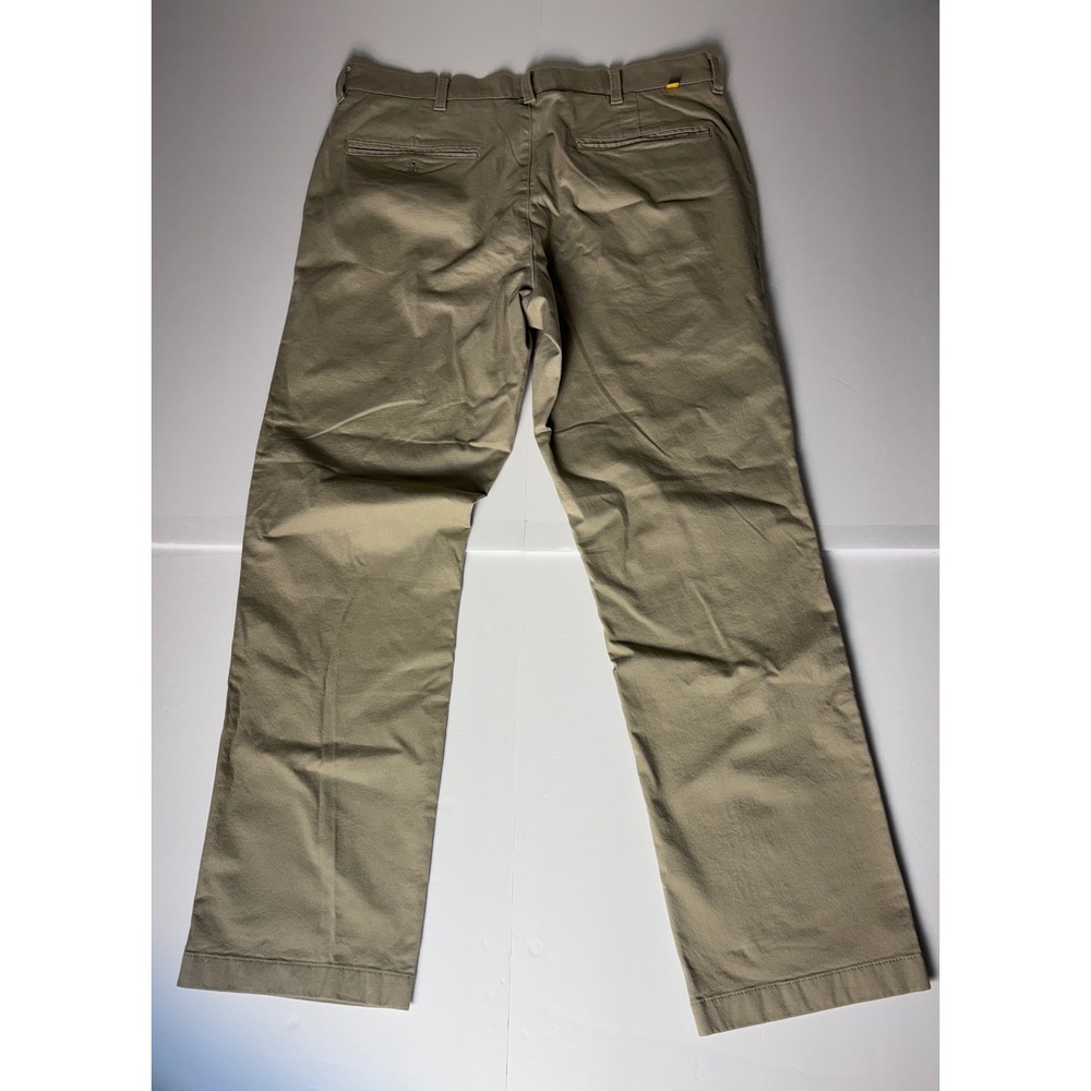 Duck Head Mens Khaki Chino Pants Straight Leg Tan Cotton Stretch 33x30 Gold Labe